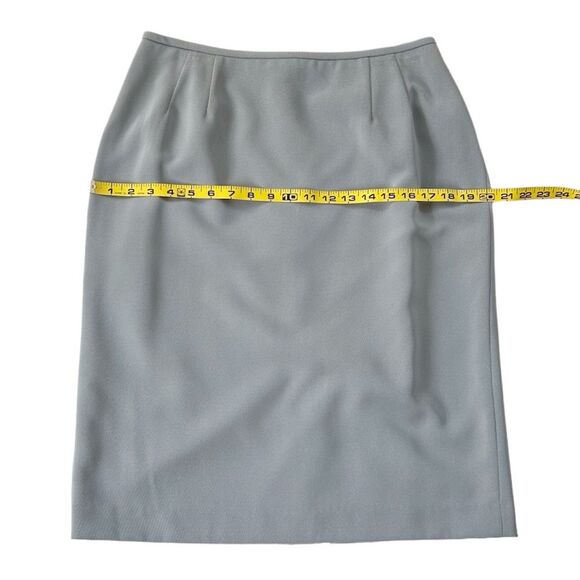 Kasper for ASL Vintage Gray Short Sleeve Double Breasted Skirt Suit Size 12 - Picture 10 of 15